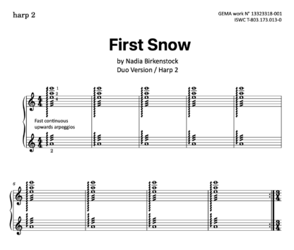 Preview_First Snow_sheet music_harp duo_2