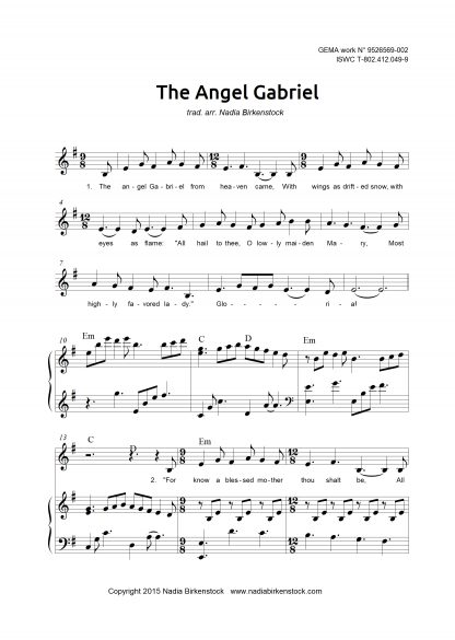 Preview_The Angel Gabriel_sheet music_harp