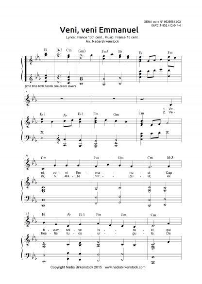 Preview_Veni, veni Emmanuel_sheet music_harp