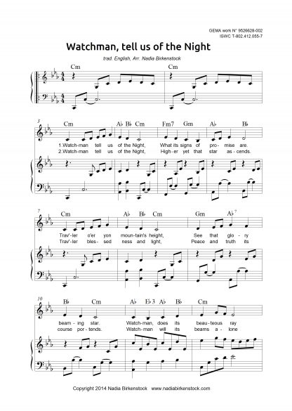 Preview_Watchman tell us of the night_sheet music_harp