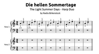 Preview_Die hellen Sommertage_duo_sheet music_harp